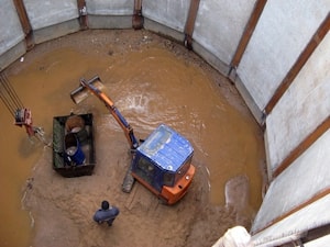 Копание опускных колодцев